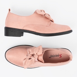 Seastar Chaussures en daim rose clair avec un arc décoratif 3