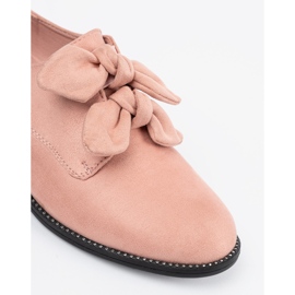 Seastar Chaussures en daim rose clair avec un arc décoratif 4
