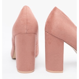 Seastar Escarpins en daim sur un pilier rose 1