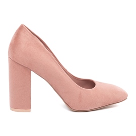 Seastar Escarpins en daim sur un pilier rose 2
