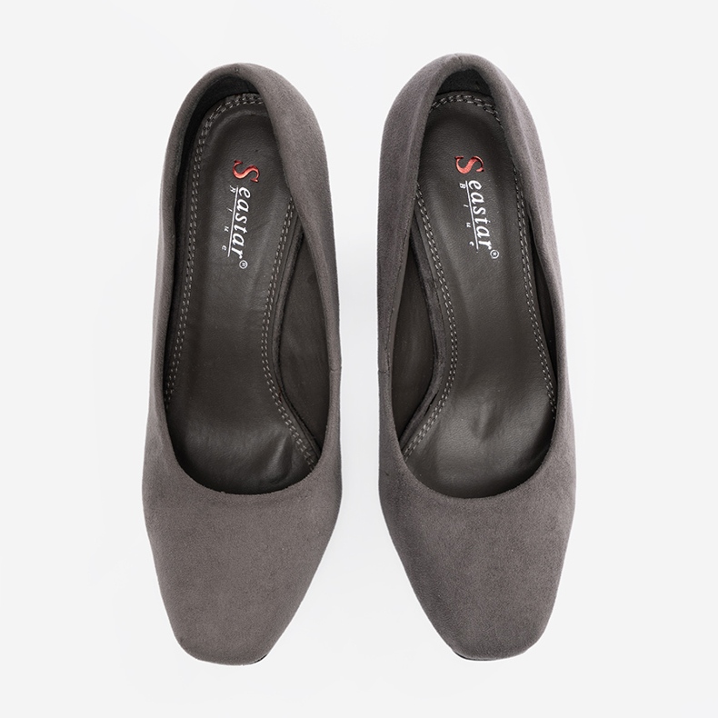 Seastar Escarpins en daim sur un pilier gris 1