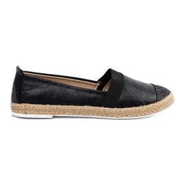 Goodin Espadrilles Avec Éco Cuir noir 1