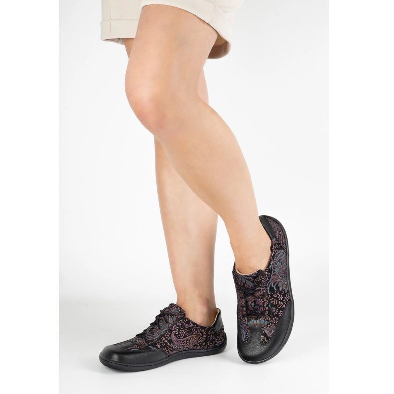 Olivier Chaussures en cuir aux pieds nus violet 2