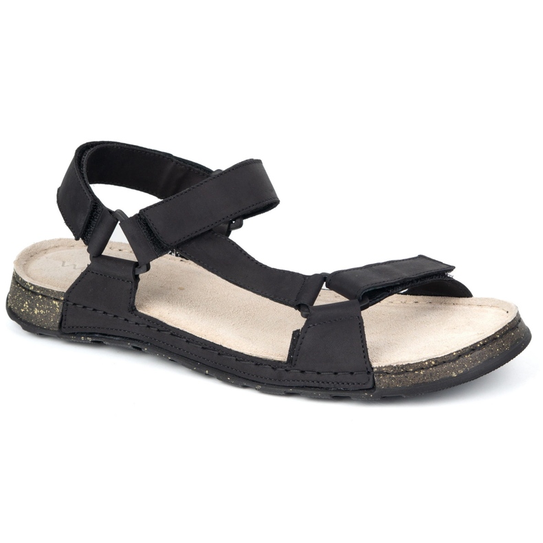 Olivier Sandales en cuir masculin wasak 0243w noir 1
