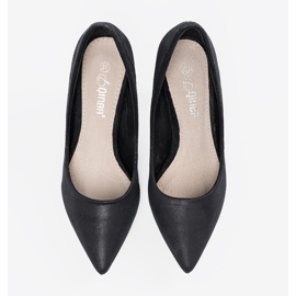 Escarpins en daim noir sur talon aiguille le noir 4