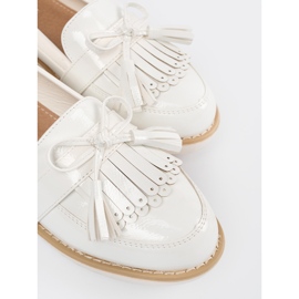 Seastar Mocassins vernies blancs avec un arc blanche 1 Seastar Mocassins vernies blancs avec un arc blanche 1