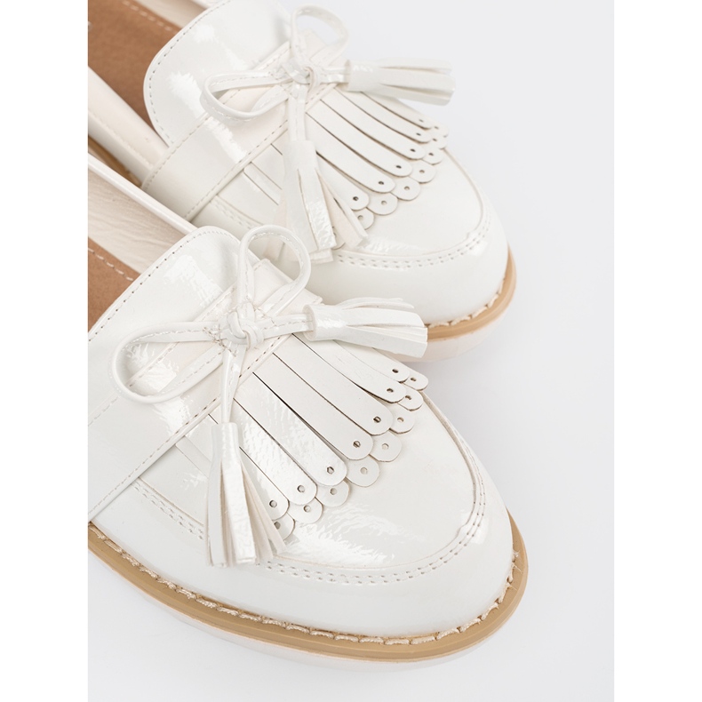 Seastar Mocassins vernies blancs avec un arc 1