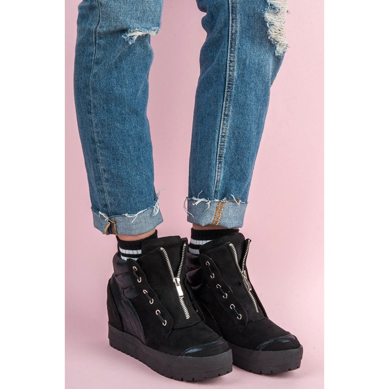 Vices Baskets à plateforme noir 2