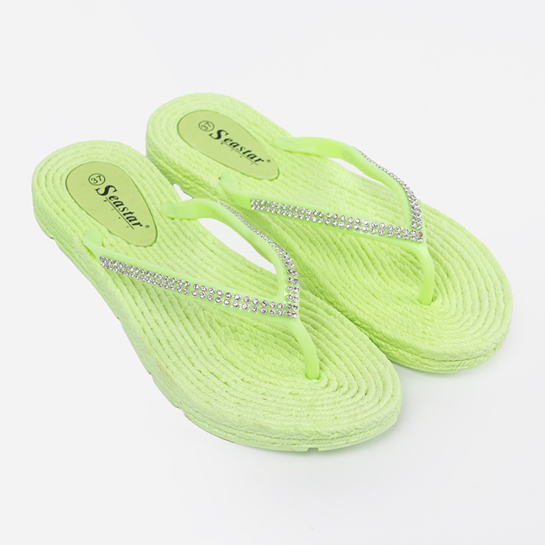 Seastar Flip vert -flops avec zircons 1