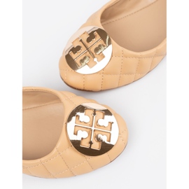Ballerines beiges en cuir écologique 1