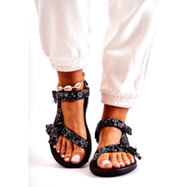 Sandales velcro noires pour femmes le noir 3