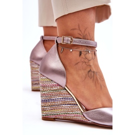 Sandales en cuir pour Laura Messi 2603/783 Taupe beige 3