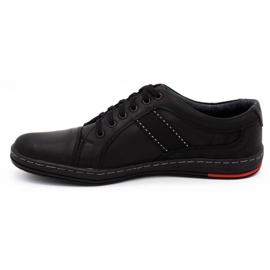 Olivier Chaussures en cuir masculin décontractées 238gt noir 1