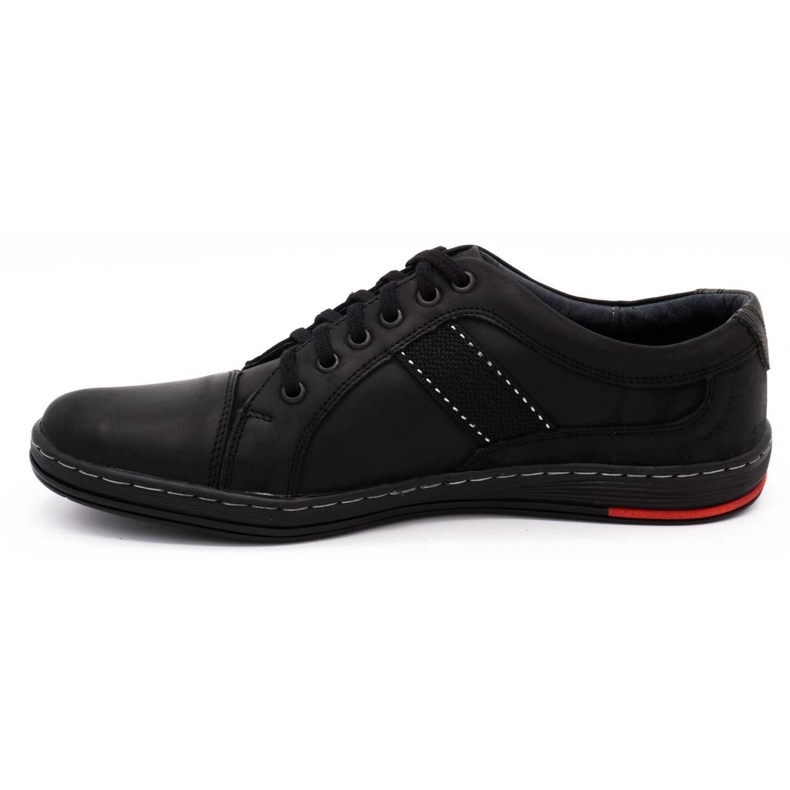 Olivier Chaussures en cuir masculin décontractées 238gt noir 1