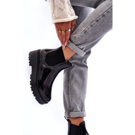 Woels Women's Laquered sur la plate-forme noire Big Star MM274395 3