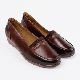Shelvt Chaussures en coin bas brun 2