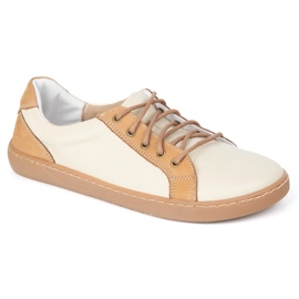 Olivier Chaussures en cuir pour femmes pieds nus 910j beige 1