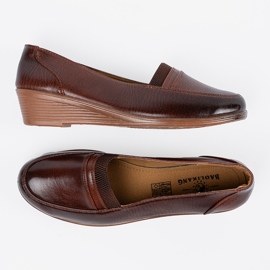 Shelvt Chaussures en coin bas brun 4