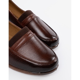 Shelvt Chaussures en coin bas brun 5