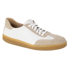 WASAK Chaussures en cuir minimaliste pour hommes aux pieds nus 0248W blanche 1