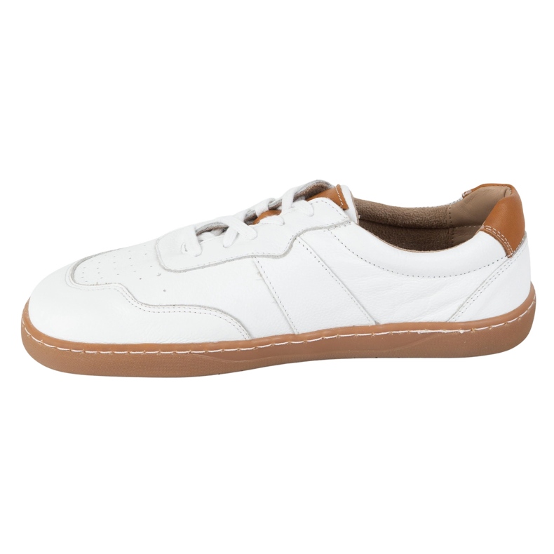 Olivier Chaussures aux pieds nus pour femmes minimalistes en cuir large blanc aria 1