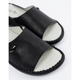 Shelvt Black Eco Casual Leather Slippers le noir 2 Shelvt Black Eco Casual Leather Slippers le noir 2