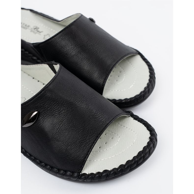 Shelvt Black Eco Casual Leather Slippers le noir 2 Shelvt Black Eco Casual Leather Slippers le noir 2
