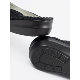 Shelvt Black Eco Casual Leather Slippers noir 1