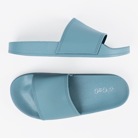 Shelvt Les tongs en caoutchouc bleus 1