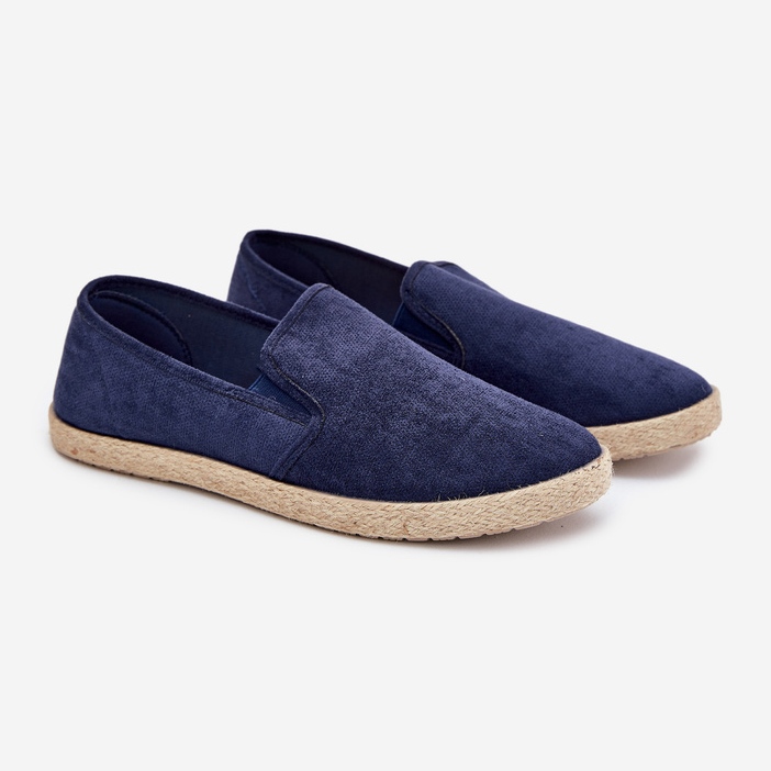 Boto Espadrilles Sneakers pour hommes avec Eco en daim marine Lunaria bleu 1