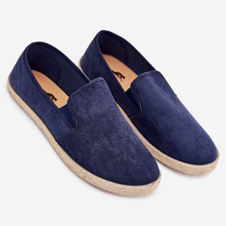 Boto Espadrilles Sneakers pour hommes avec Eco en daim marine Lunaria bleu 2