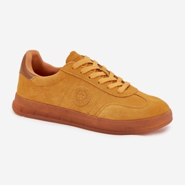 Sneakers en daim féminin Big Star RR274846 Système jaune Hi-Polish 5