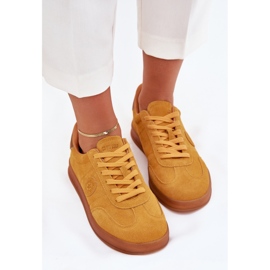 Sneakers en daim féminin Big Star RR274846 Système jaune Hi-Polish 6