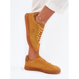 Sneakers en daim féminin Big Star RR274846 Système jaune Hi-Polish 7