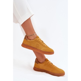 Sneakers en daim féminin Big Star RR274846 Système jaune Hi-Polish 8
