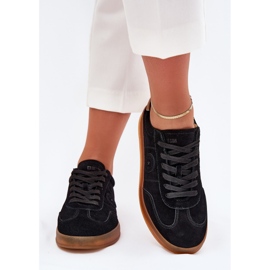 Sneakers en daim féminin Big Star RR274851 Système Hi-Polish noir le noir 4