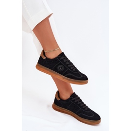 Sneakers en daim féminin Big Star RR274851 Système Hi-Polish noir le noir 10