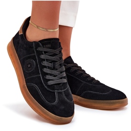 Sneakers en daim féminin Big Star RR274851 Système Hi-Polish noir le noir 11