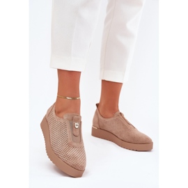 EVento Chaussures pour femmes sur plate-forme avec éco daim sombre beige aviara 2