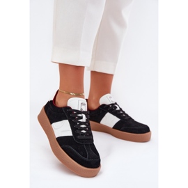 Sneakers en daim féminin Big Star par Daniel Lopez SS2D4021 Black le noir 3