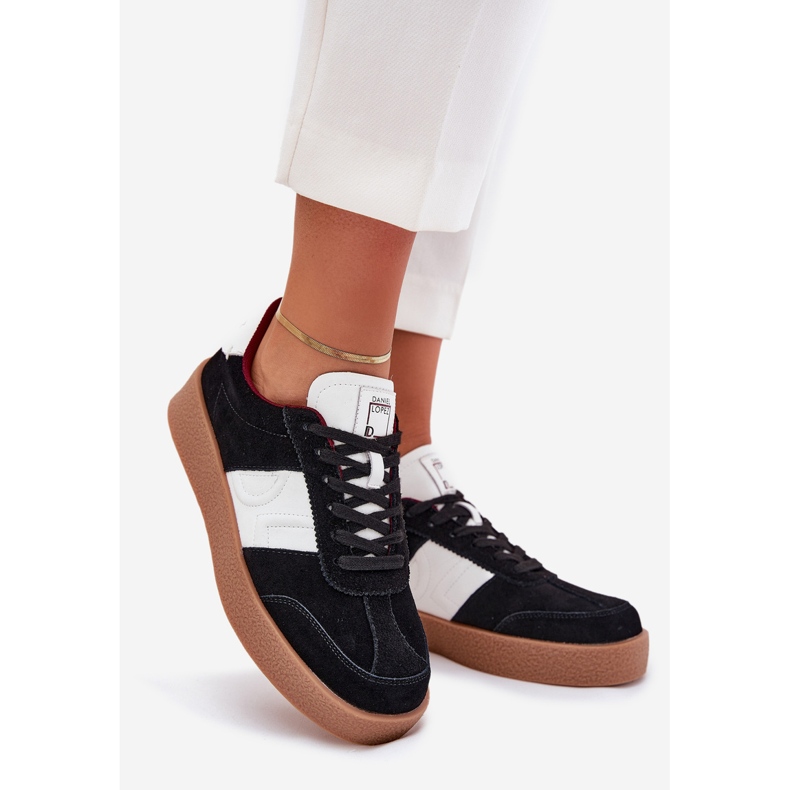 Sneakers en daim féminin Big Star par Daniel Lopez SS2D4021 Black noir 1