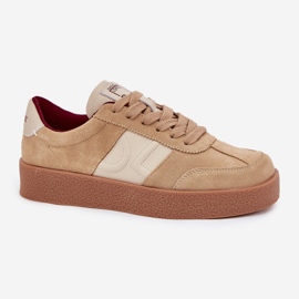 Sneakers en daim féminin Big Star par Daniel Lopez SS2D4022 Beige 6