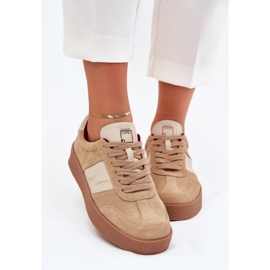 Sneakers en daim féminin Big Star par Daniel Lopez SS2D4022 Beige 7