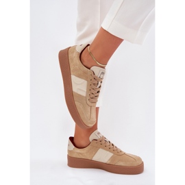 Sneakers en daim féminin Big Star par Daniel Lopez SS2D4022 Beige 8