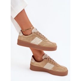 Sneakers en daim féminin Big Star par Daniel Lopez SS2D4022 Beige 11