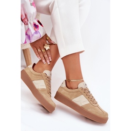 Sneakers en daim féminin Big Star par Daniel Lopez SS2D4022 Beige 12