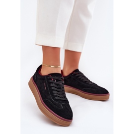 Sneakers en daim féminin Big Star par Daniel Lopez SS2D4006 Black noir 2