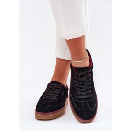 Sneakers en daim féminin Big Star par Daniel Lopez SS2D4006 Black le noir 3