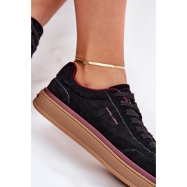 Sneakers en daim féminin Big Star par Daniel Lopez SS2D4006 Black le noir 9