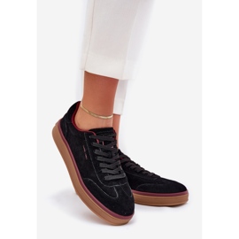Sneakers en daim féminin Big Star par Daniel Lopez SS2D4006 Black noir 1